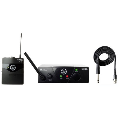 AKG WMS40 Mini Instrumental Set BD US25A инструментальная радиосистема с приёмником SR40 Mini и портативным передатчиком PT40 Mini	