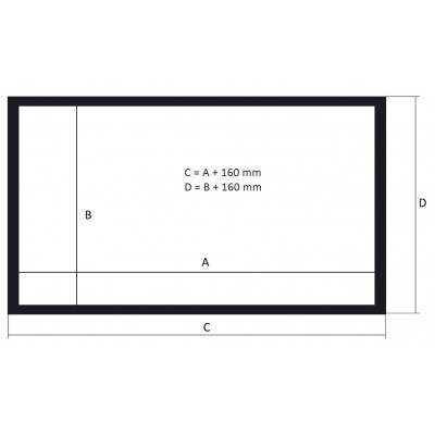 Экран на раме Kauber Frame Velvet Cinema 117” 16:9 WOVEN, плетеное акустически прозрачное полотно, область просмотра 146x260 см., размер по раме 162х276 см.